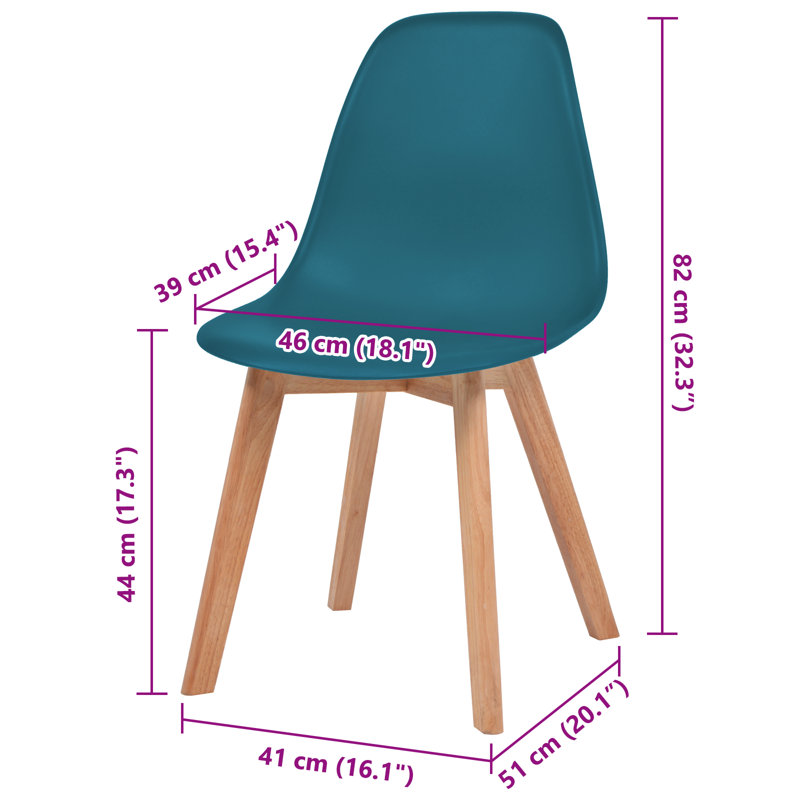 Stellan 83cm H Side Chair, Turquoise