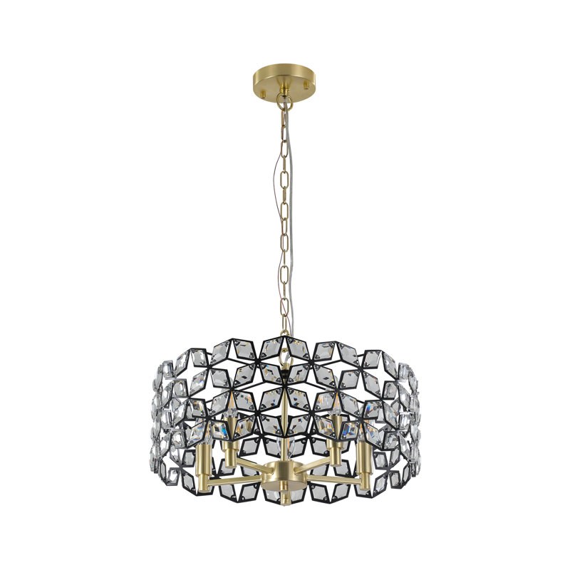 Lustre suspendu en cristal Dalton avec chaîne réglable (ampoule non incluse)
