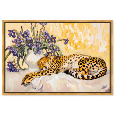 Vase de guépard endormi Art Remedy