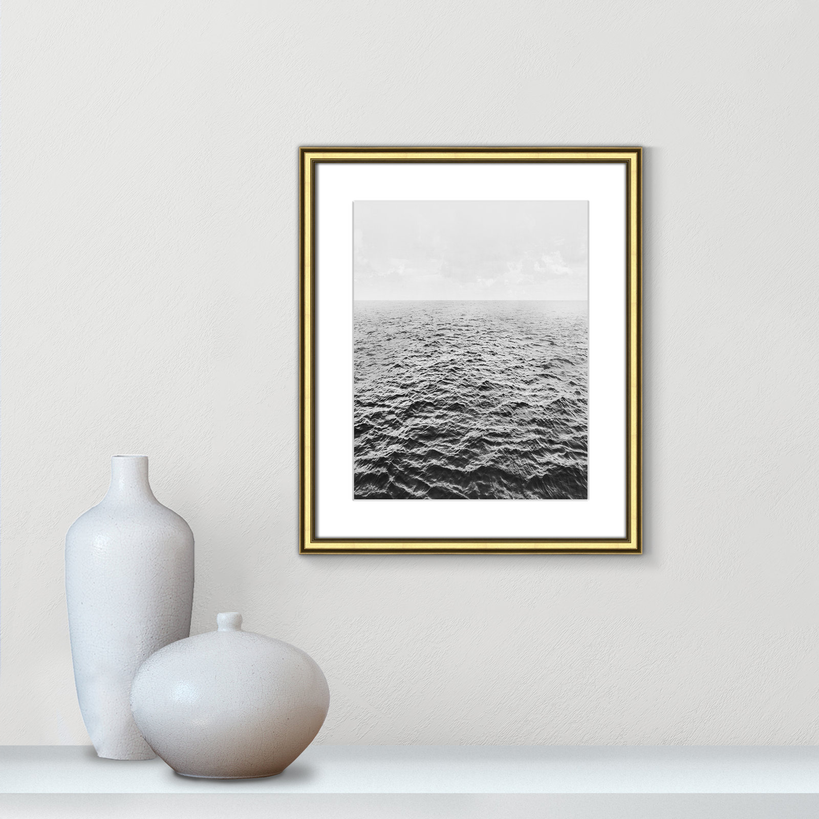 Anali "Rolling in" Print by Mike Calascibetta, Gold, 17.25" W x 20.25" H x 0.875" D