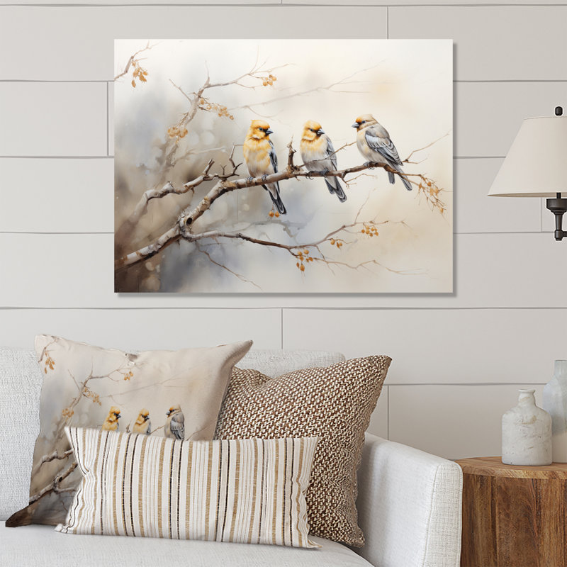 «Bird Silent Watcher VI», reproduction d'art mural en métal, H 12 po x l 20 po