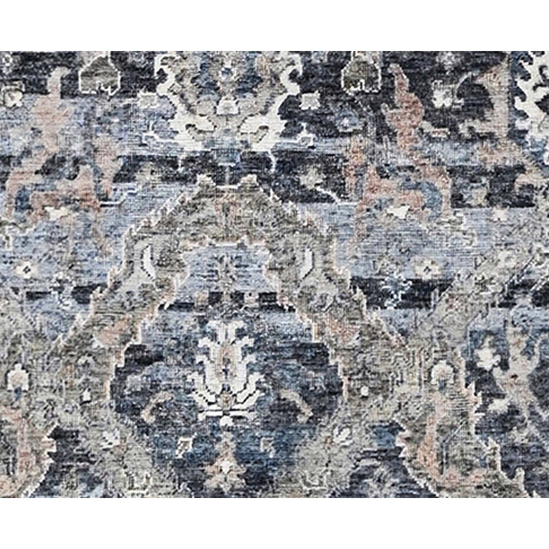 Tapis rectangulaire en laine noué à la main, Rectangle 9 pi x 12 pi