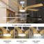Ventilateur de plafond 56 po avec lumières DEL Klaudius-201161927-201161924