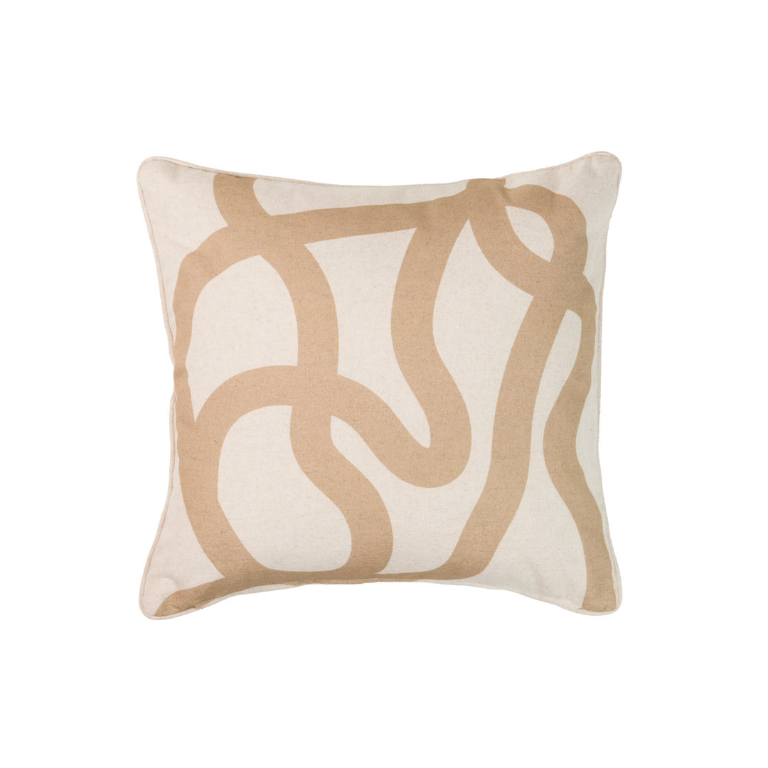 BEIGE ABSTRACT CUSHION 45X13x45 CM