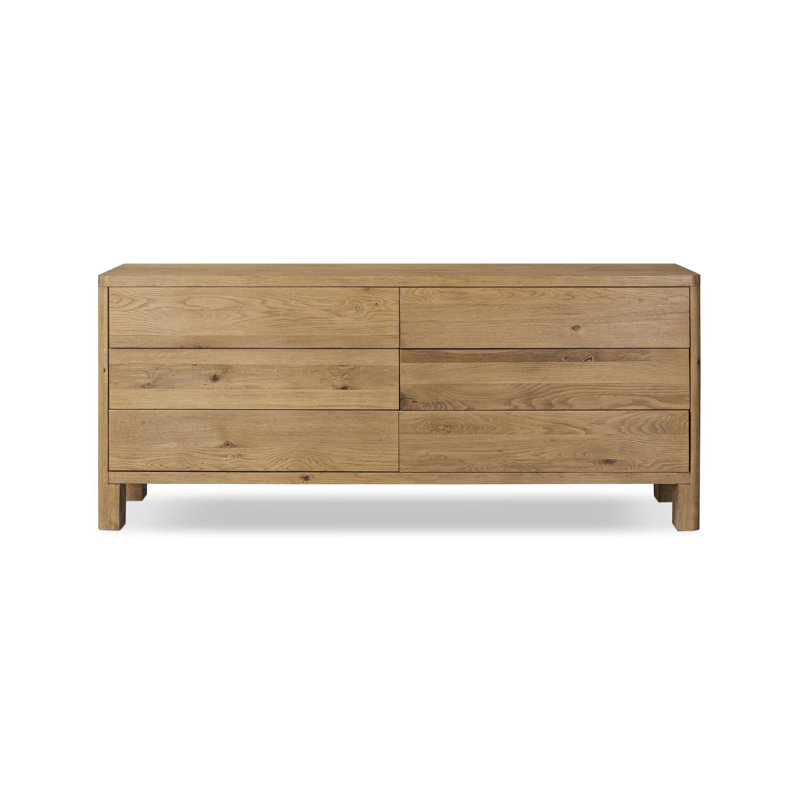 Noeline 6 Drawer Dresser-Worn Oak, Worn Oak