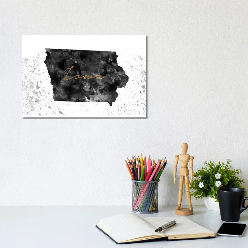 Iowa 1 Piece Wrapped Canvas Painting, 20.32cm H x 30.48cm W x 1.91cm D