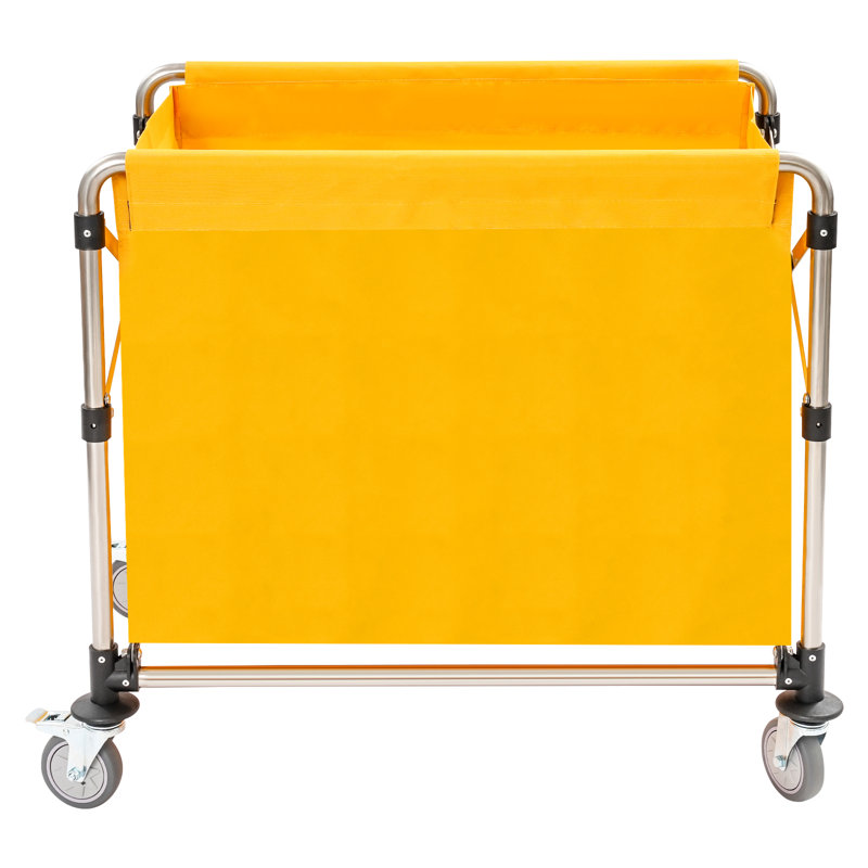 34.25X20.47X30.7” Folding Laundry Cart, 30.7" H x 34.52" W x 20.47" D, Yellow