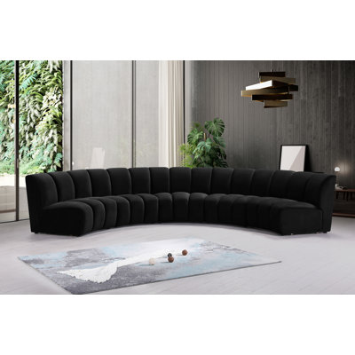 Akvile Upholstered Curved Sectional Symmetrical