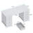 Modern White Vanity Desk With 8 Fabric Drawers, Multifunctional Makeup & Writing Table For Bedroom