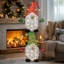 Ensemble de 2 gnomes de Noël éclairés avec 50 lumières DEL pour un décor intérieur et extérieur des Fêtes