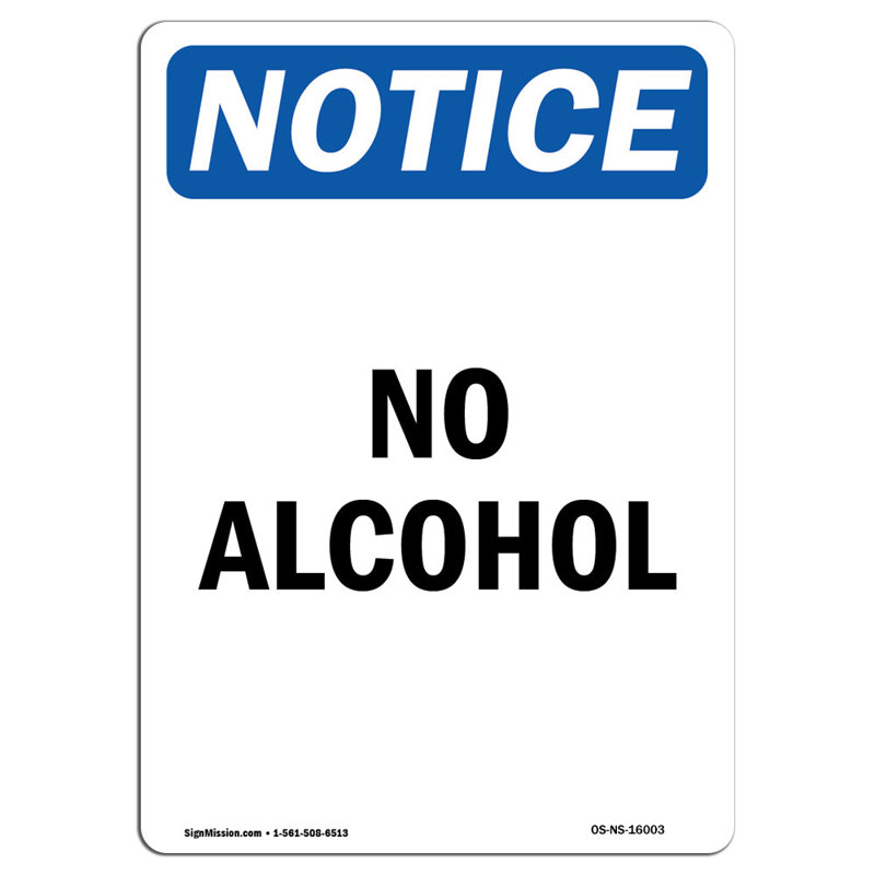 Plaque en aluminium sans alcool 18 x 24