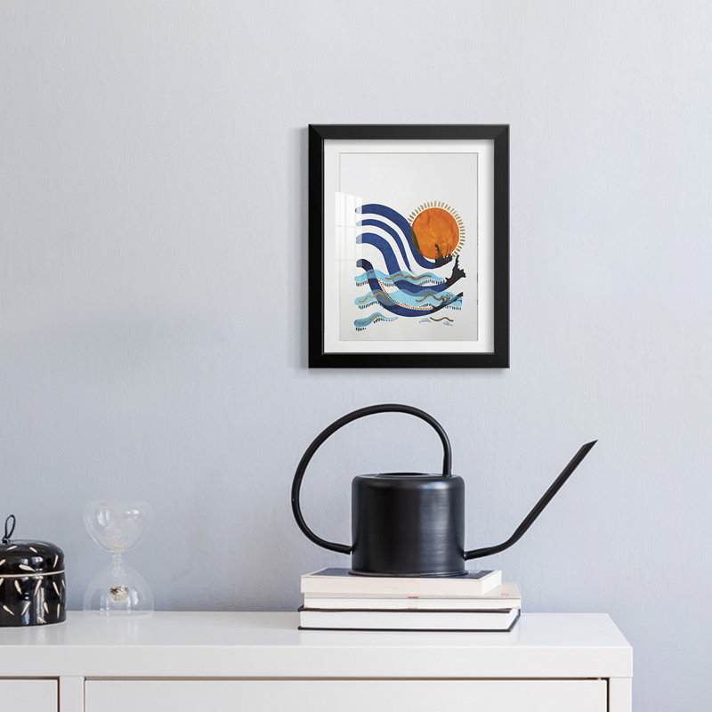What a Way to Spend the Day - Impression encadrée, H 28,5 po x l 20,5 po, Noir