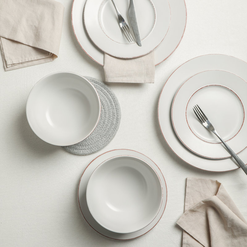 Service de table 12 pièces Earth & Clay Hazel, Gris