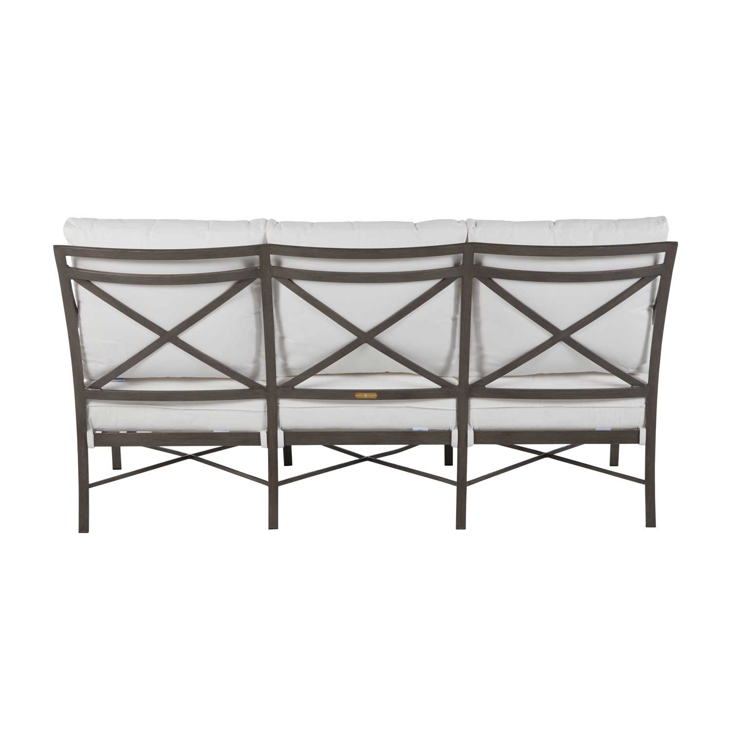 Monaco 75" Sunbrella® Patio Sofa, Natural White, Slate Gray, Welt