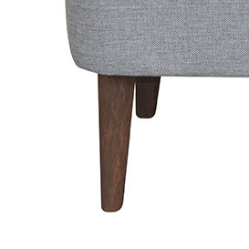 Mr. M 40cm Wide Square Standard Ottoman, Grey/Pink