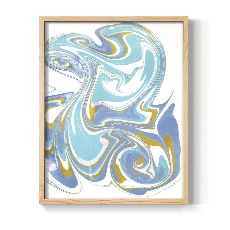 Galaxie VI, reproduction encadrée - bois massif, Naturel, H 11 po x l 9 po