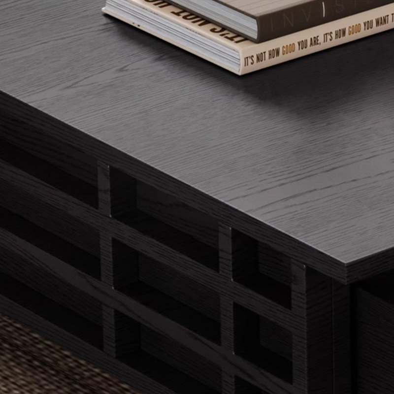 Medieval-style solid wood coffee table