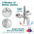 Topcraft Wall-Mounted 10-Inch Rain Shower System With Handheld Faucet，Chrome-123398875