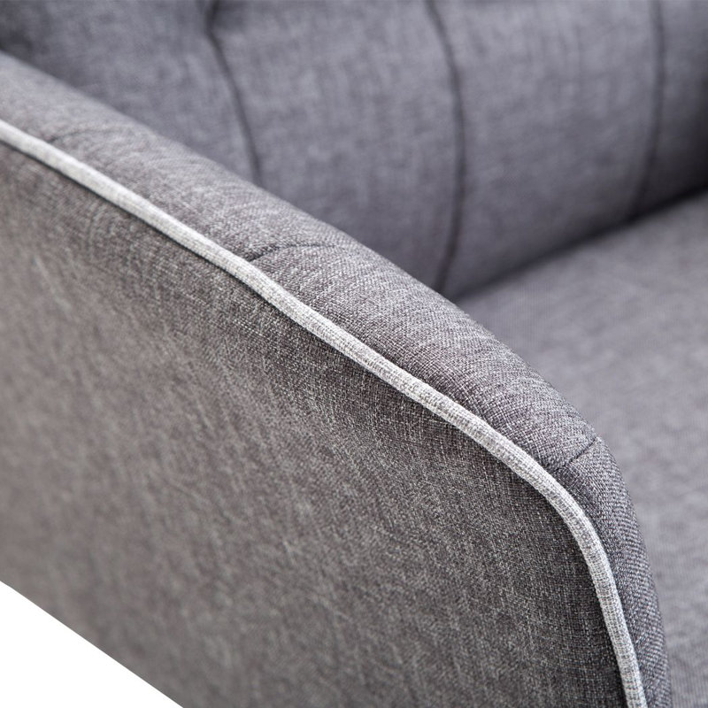 Aubryana Linen Executive Chair, Grey