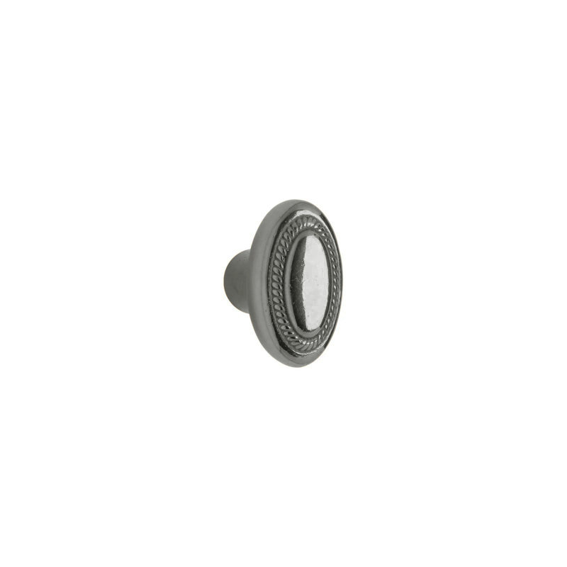 Ellis Bronze Oval Knob, White Bronze Dark