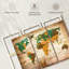 Carte du monde en bois Safari, carte du monde sur toile, 3 pièces-93024560