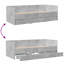 Vidaxl Daybed With Drawers Concrete Grey-2022063332