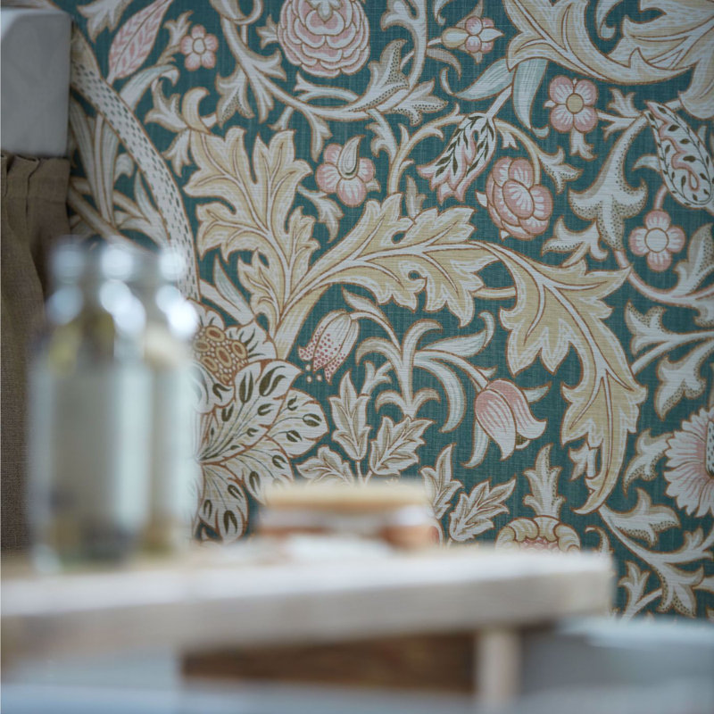 Trent Wallpaper, Teal