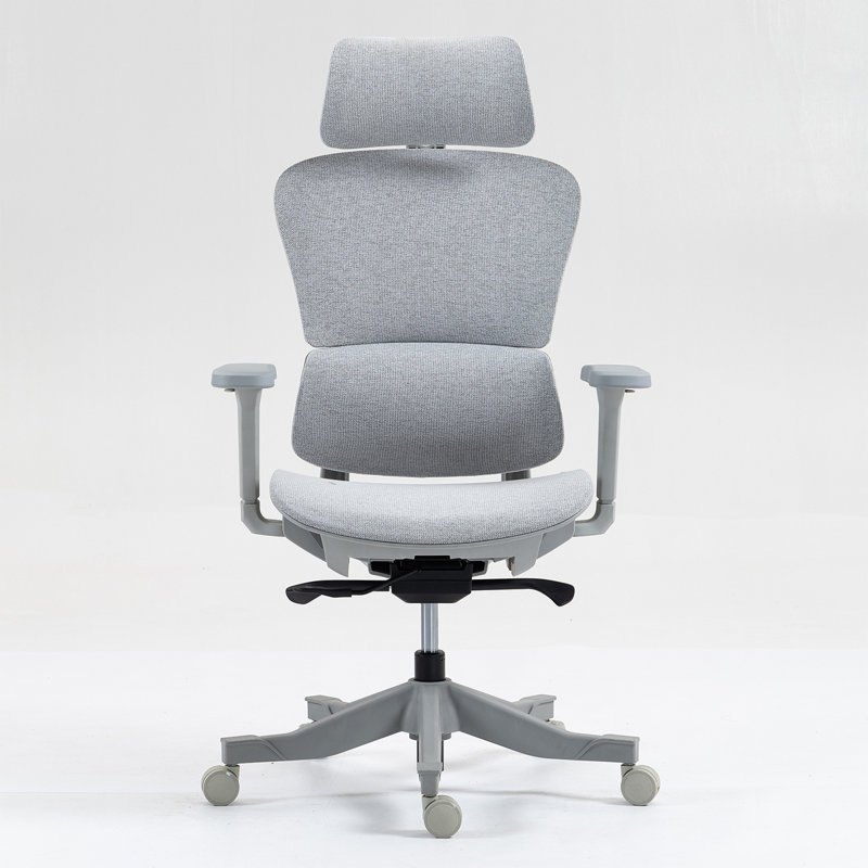 Chaise de bureau en filet à haut dossier, Gris