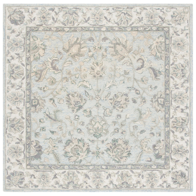 Trebino Hand Tufted Wool Oriental Rug, Square 6'