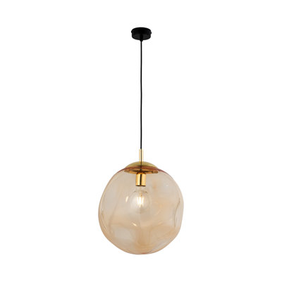 SOL Amber Glass Pendant Light