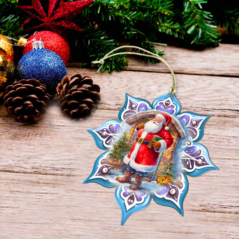 Grand ornement en bois décorations de Noël