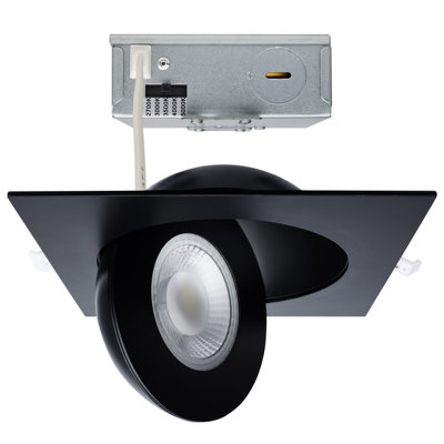 6'' Selectable Color Temperature Dimmable Air-Tight IC Rated LED Canless Recessed Lighting Kit