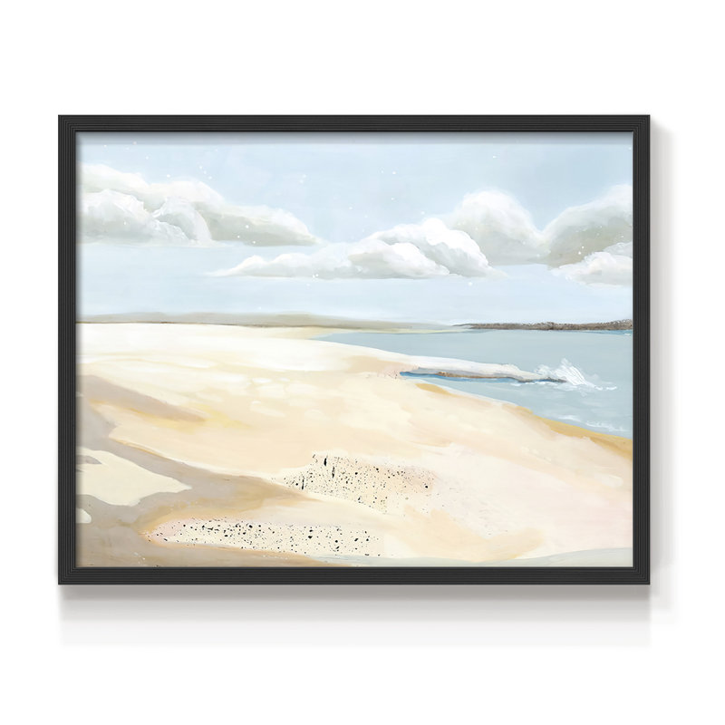 Sandy Getaway II -Framed Print - Restickable, Black, 16" H x 20" W
