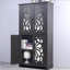 Armoire de rangement à 67 portes H 67,4 "à 4 portes en miroir, buffet avec tablettes réglables et armoire de cuisine-1437555839