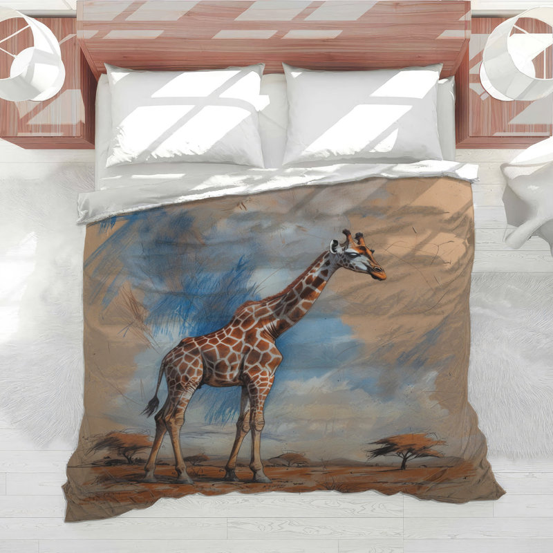 Édredon girafe en savane africaine, Simple extra long