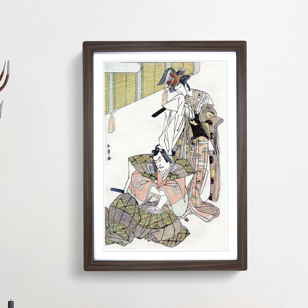 Ichikawa Yaozo and Mimasu Tokujiro by Katsukawa Shunsho - Picture Frame Painting Print
