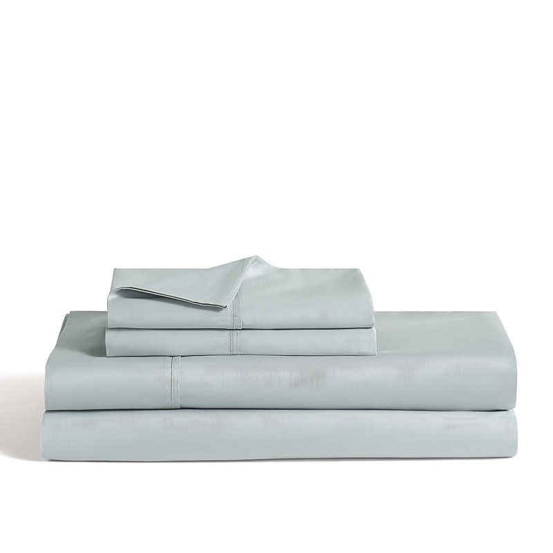 Premier Sateen - Sheet Queen 4Pc. Sheet Set, Spa, Queen Sheet Set with 3 Additional Pieces
