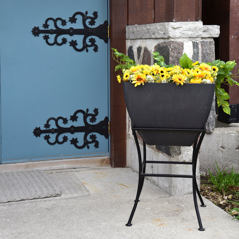 Lacefield Pot Planter, 30.3" H x 20" W x 20" D, Graphite