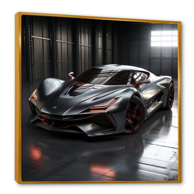 «Silver Italian Italian Car II», art mural voiture exotique