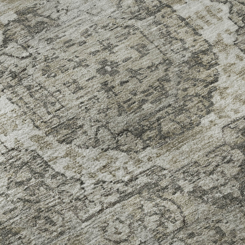 Premium Machine Washable Lubbers AMF1740 Border Rug, Rectangle 10' x 14'