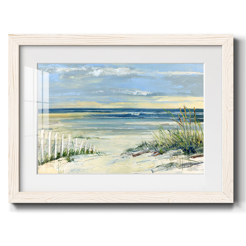 Chemin vers la mer, H 14 po x l 20 po x P 1,5 po, Blanc
