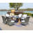 6 - Person Wicker Patio Dining Set with Rectangular Table , Cushions Included