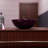 Novatto 16.75'' Purple Glass Circular Bathroom Sink with Faucet