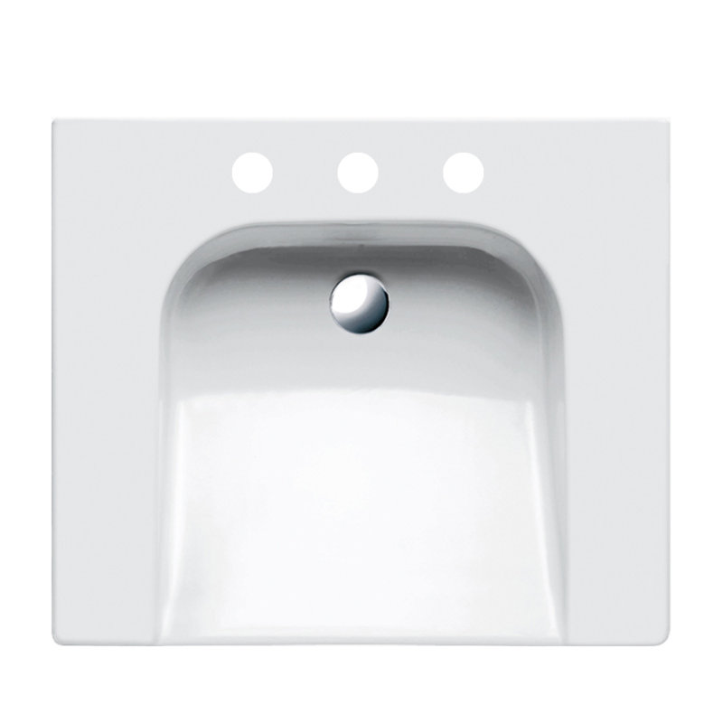 Verso 27.56'' L Bathroom Sink, 8" Centers