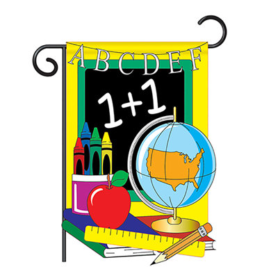 « education spéciale » et 2 côtés en polyester 19 po. drapeau de jardin
