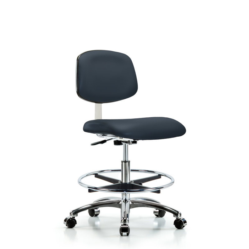 Yareli Drafting Chair, Casters, Imperial Blue