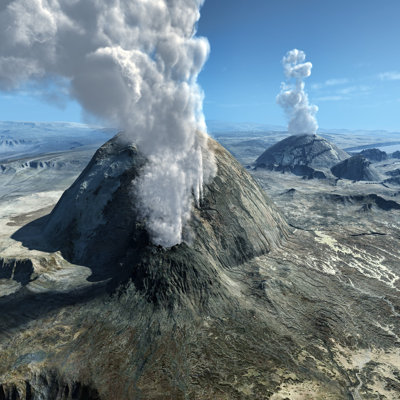 Volcano Eruption - Wrapped Canvas Print