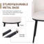 47.5cm H Velvet Upholstered Metal Spindle Side Chair in Brown