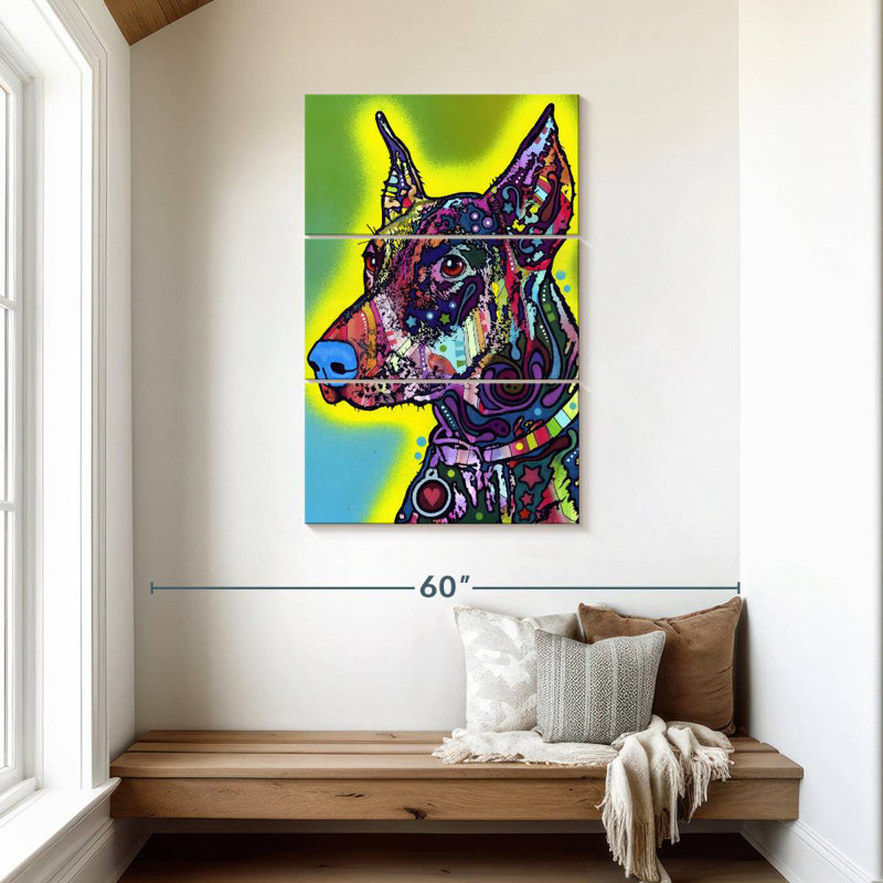Brampt Colorful Doberman, 45" H x 28" W