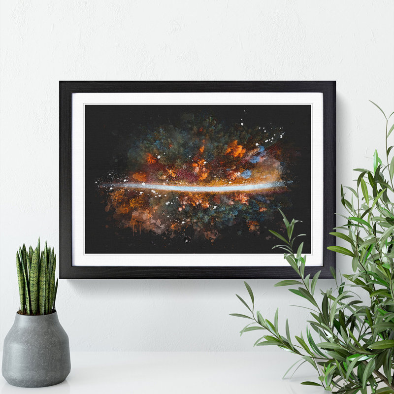 Forest Road - Picture Frame Graphic Art Print, 33cm H x 45cm W x 2cm D, Black Framed